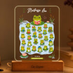 Vignette de Lampe pour Maîtresse avec Petites Grenouilles et Prénoms personnalisés