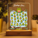 Vignette de Lampe pour Maîtresse avec Petites Grenouilles et Prénoms personnalisés