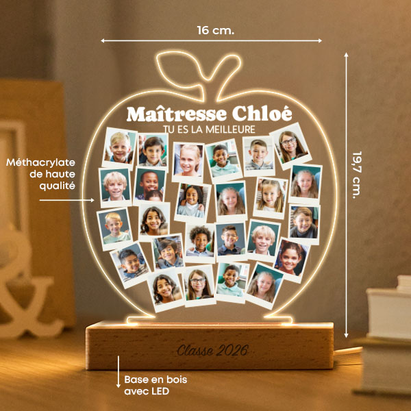 Lampe Pommes avec Photos Polaroid personnalisées