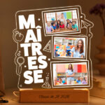 Vignette de Lampe pour Enseignant avec 3 Photos personnalisées