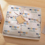 Vignette de Papier Cadeau Coloré pour Enseignants avec Prénom Personnalisé