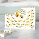 Vignette de Puzzle de Blocs avec Petites Abeilles et Prénoms personnalisés