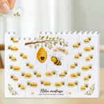 Vignette de Puzzle de Blocs avec Petites Abeilles et Prénoms personnalisés