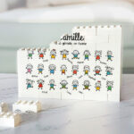 Vignette de Puzzle de Blocs avec Petits Personnages et Prénoms personnalisés