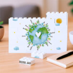 Vignette de Puzzle de Blocs Planète avec Prénoms personnalisés