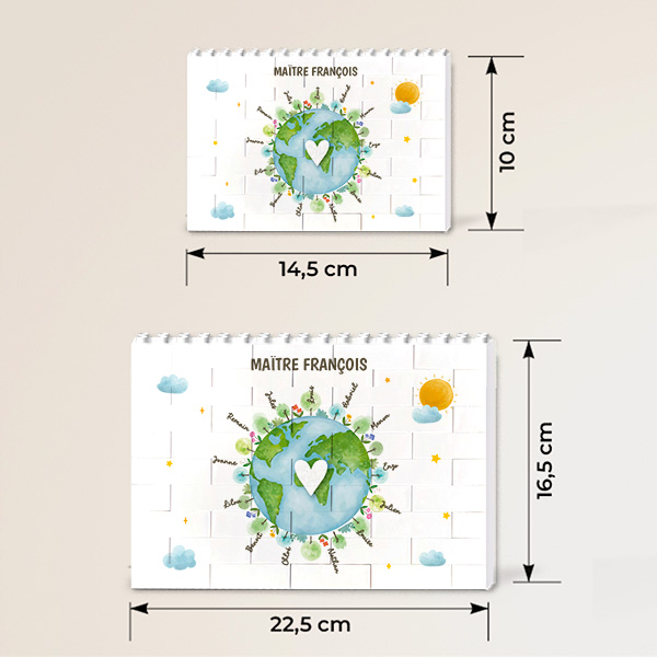 Puzzle de Blocs Planète avec Prénoms personnalisés