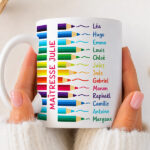 Tasse Crayons de Couleur avec Prénoms personnalisée Vignette de Tasse Crayons de Couleur avec Prénoms personnalisée