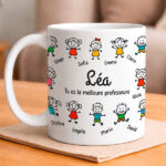 Vignette de Mug avec Petits Personnages et Prénoms personnalisés