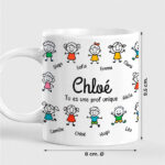 Vignette de Mug avec Petits Personnages et Prénoms personnalisés