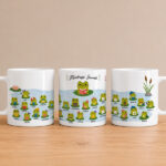 Vignette de Mug pour enseignants avec Petites Grenouilles et Prénoms personnalisés