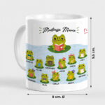 Vignette de Mug pour enseignants avec Petites Grenouilles et Prénoms personnalisés