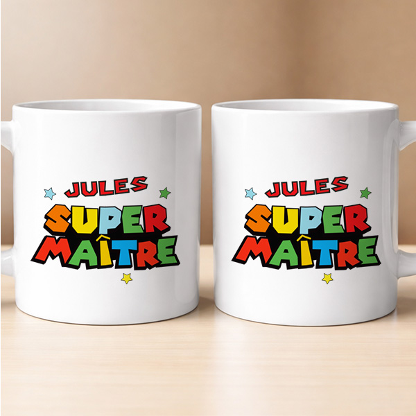 Mug Super Profe avec Prénoms personnalisés