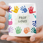 Vignette de Tasse Mains Colorées avec Prénoms et Texte personnalisée