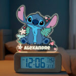 Vignette de Réveil Stitch avec Lumière et Prénom Personnalisé