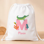 Sac à Dos Cordon Enfant avec Initiale Personnalisée Vignette de Sac à Dos Cordon Enfant avec Initiale Personnalisée