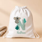 Vignette de Sac à Dos Cordon Enfant avec Initiale Personnalisée