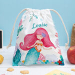 Vignette de Bouteille Enfant Petite Sirène personnalisée