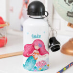 Bouteille Enfant Petite Sirène personnalisée Vignette de Bouteille Enfant Petite Sirène personnalisée