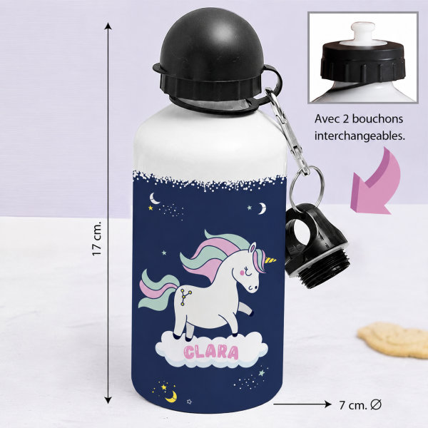 Bouteille Enfant Licornes personnalisée
