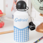 Vignette de Bouteille Enfant Carreaux personnalisée
