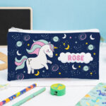 Vignette de Trousse Scolaire Enfant Licornes personnalisée