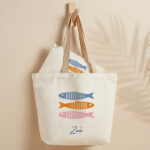 Vignette de Tote Bag Poissons Colorés avec Prénom Personnalisé