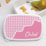 Vignette de Boîte à Repas Enfant Carreaux personnalisée