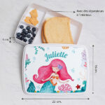 Vignette de Boîte à Repas Enfant Petite Sirène personnalisée