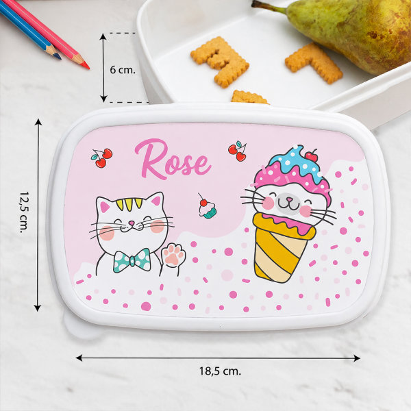 Boîte à Repas Enfant Petits Chats personnalisée
