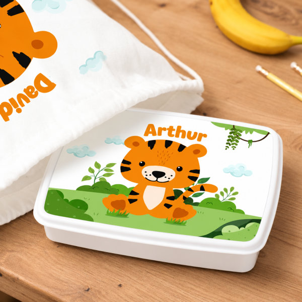 Boîte à Repas Enfant Animaux personnalisée