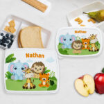 Vignette de Boîte à Repas Enfant Animaux personnalisée