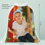 Vignette de Sac à dos à Cordons Enfant personnalisé avec Photo
