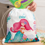 Vignette de Sac à dos à Cordons Enfant Petite Sirène personnalisé