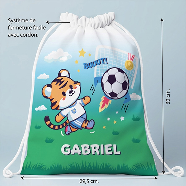 Sac à dos à cordons Enfant Football personnalisé
