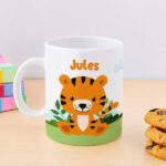 Vignette de Tasse Enfant Animaux de la Jungle Incassable personnalisée avec Prénom