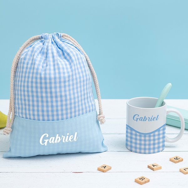 Tasse Enfant Carreaux Incassable personnalisée avec Prénom