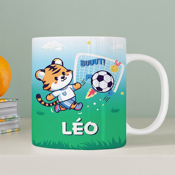 Tasse Enfant Football Incassable personnalisée avec Prénom