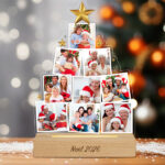 Vignette de Lampe Sapin de Noël avec photos personnalisée