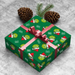 Vignette de Papier cadeau de Noël Grinch personnalisé