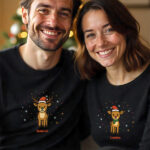 Vignette de Pyjama Animaux de Noël avec texte personnalisé