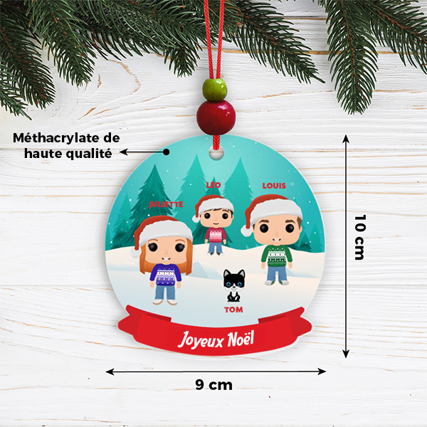Pack de décorations pour sapin de Noël Funkos avec prénoms personnalisés