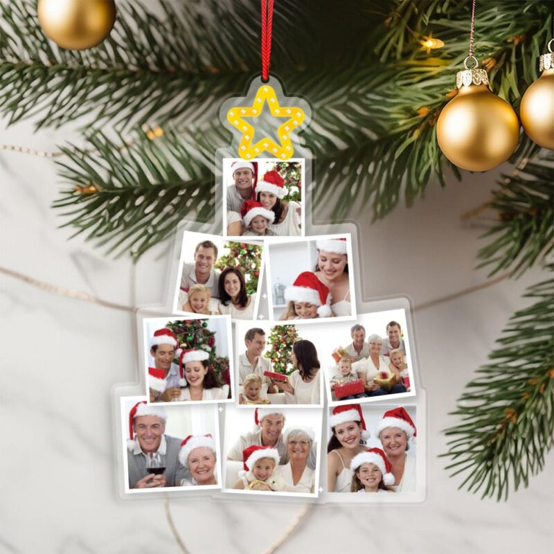 Set di Decorazioni per Albero di Natale con Foto personalizzate