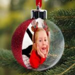 Miniatura di Palla Sospesa per Albero di Natale con Foto Personalizzata