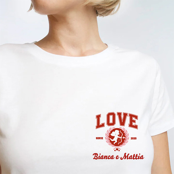 Maglietta Cupido con Nomi personalizzata