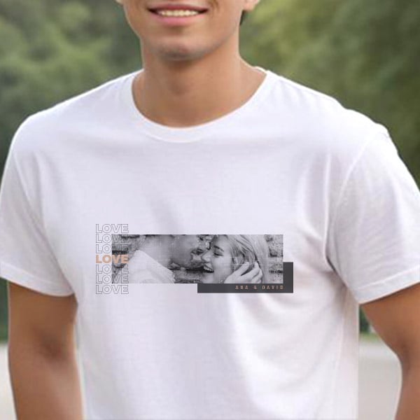 Maglietta Love personalizzata con Foto e Testo