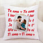 Cuscino Ti Amo con Foto personalizzato Miniatura di Cuscino Ti Amo con Foto personalizzato