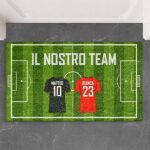 Zerbino Squadra di Calcio Famiglia personalizzato Miniatura di Zerbino Squadra di Calcio Famiglia personalizzato