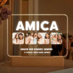 Lampada Amica con Quattro Foto e Testo personalizzata Miniatura di Lampada Amica con Quattro Foto e Testo personalizzata