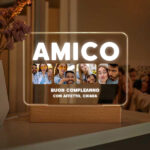 Miniatura di Lampada Amica con Quattro Foto e Testo personalizzata