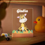Lampada Antipaura Animali per Bambini con Nome Personalizzata Miniatura di Lampada Antipaura Animali per Bambini con Nome Personalizzata
